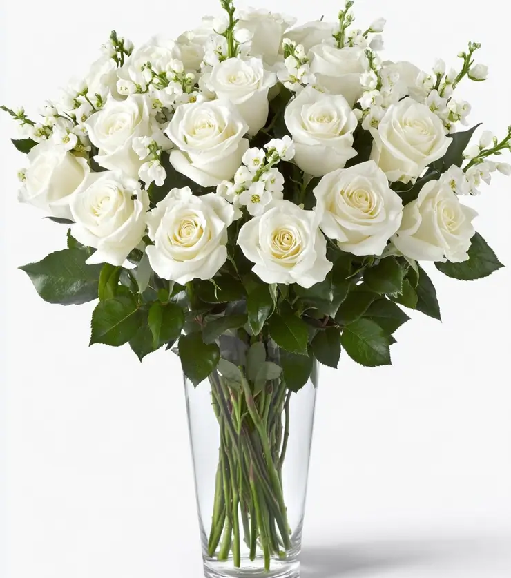 All White Shimmering Blossoms