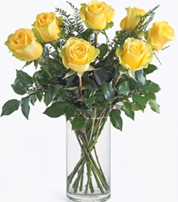 6 Yellow Roses