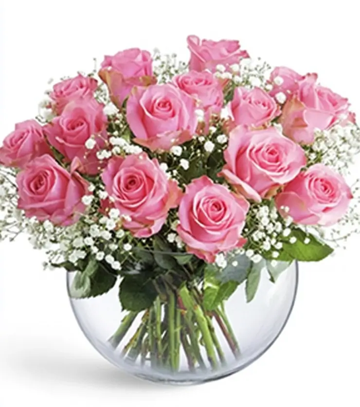Pink Roses in a Vase