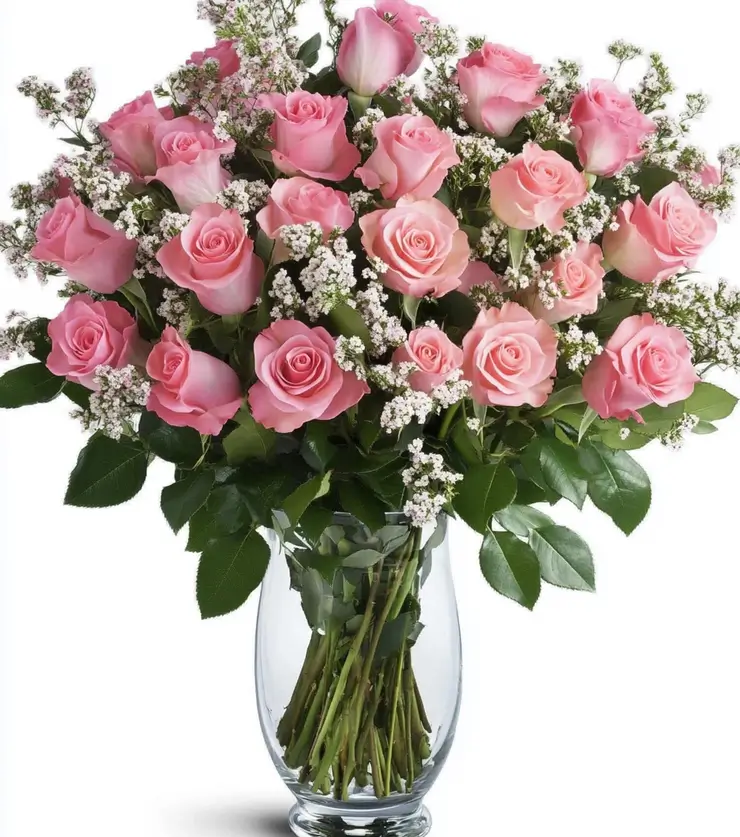 24 Pink Roses