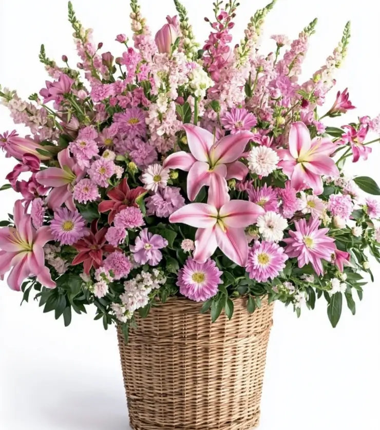 Sympathy Lilies Basket