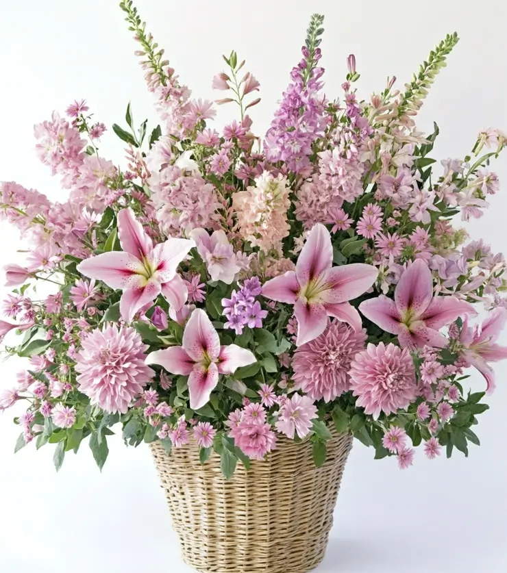 Sympathy Lilies Basket