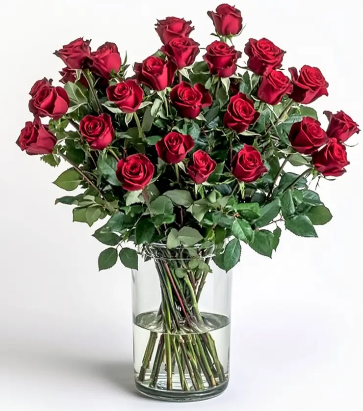 Regal romantic red roses