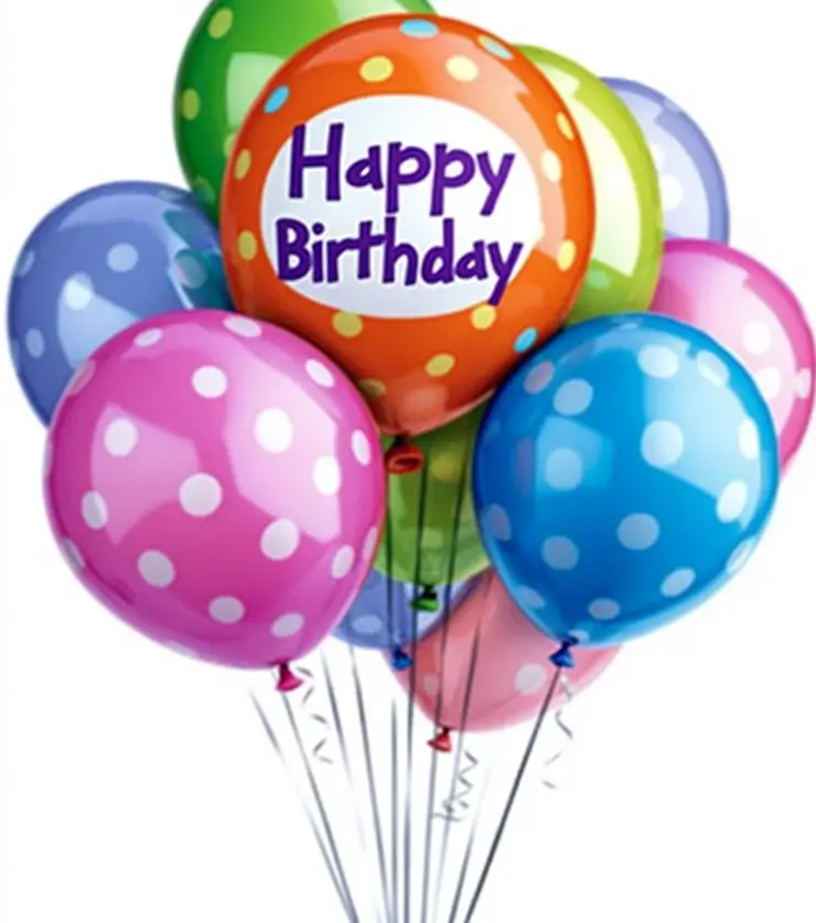 Assorted Birthday Balloons Bouquet